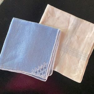 Two vintage square linens